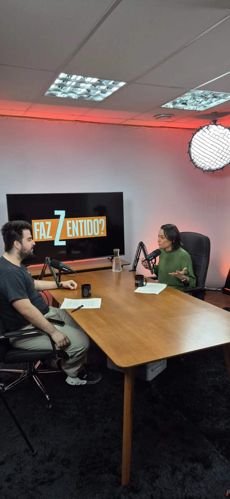 Talk show da UniPod em andamento visto de lado